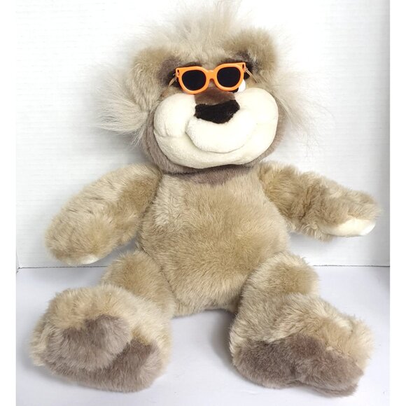 VTG Tyco Real Talkin' Bubba The Bear 16" Plush Bedtime Toy Orange Sunglasses - Picture 1 of 6